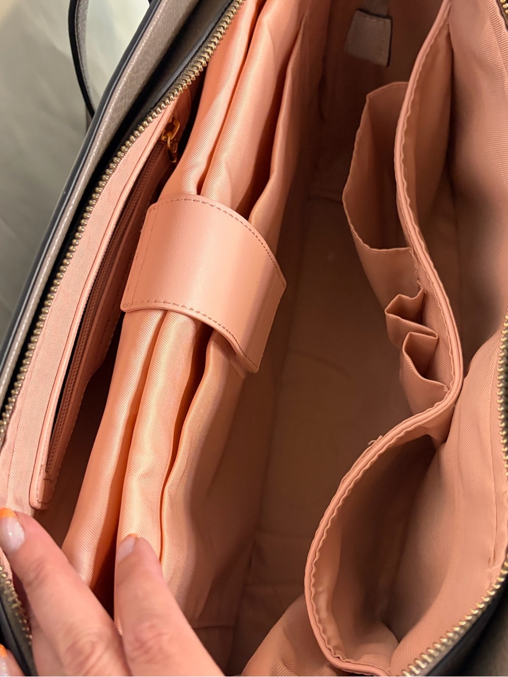 Poppy & Peonies Leather Go-Getter tote bag in Gray - Picture 8 of 15
